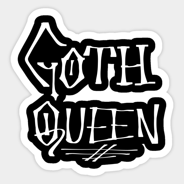 Goth Queen Sticker by TeeCupDesigns